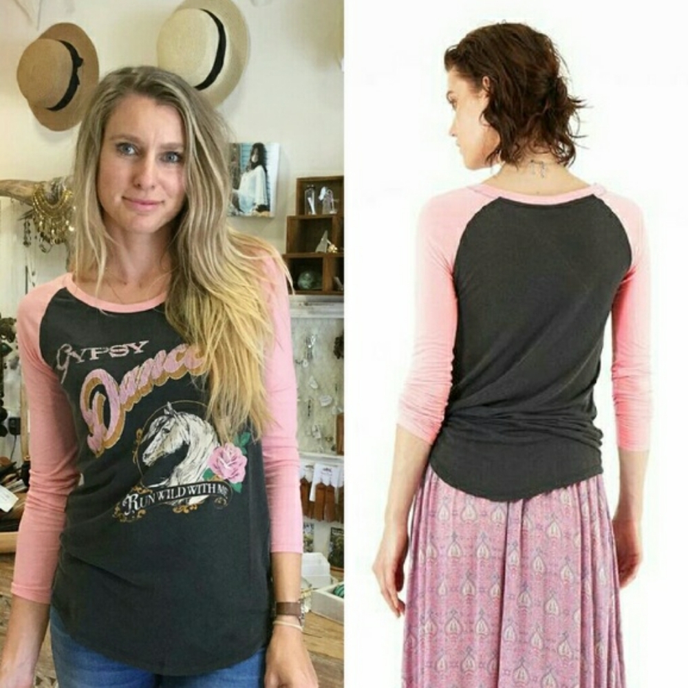 Gypsy Dancer Raglan Tee M Spell Designs Charcoal
